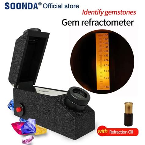 refractometer gemstone identification|gemstone refractometer table.